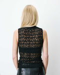 Avila Sleeveless Lace Top - Black