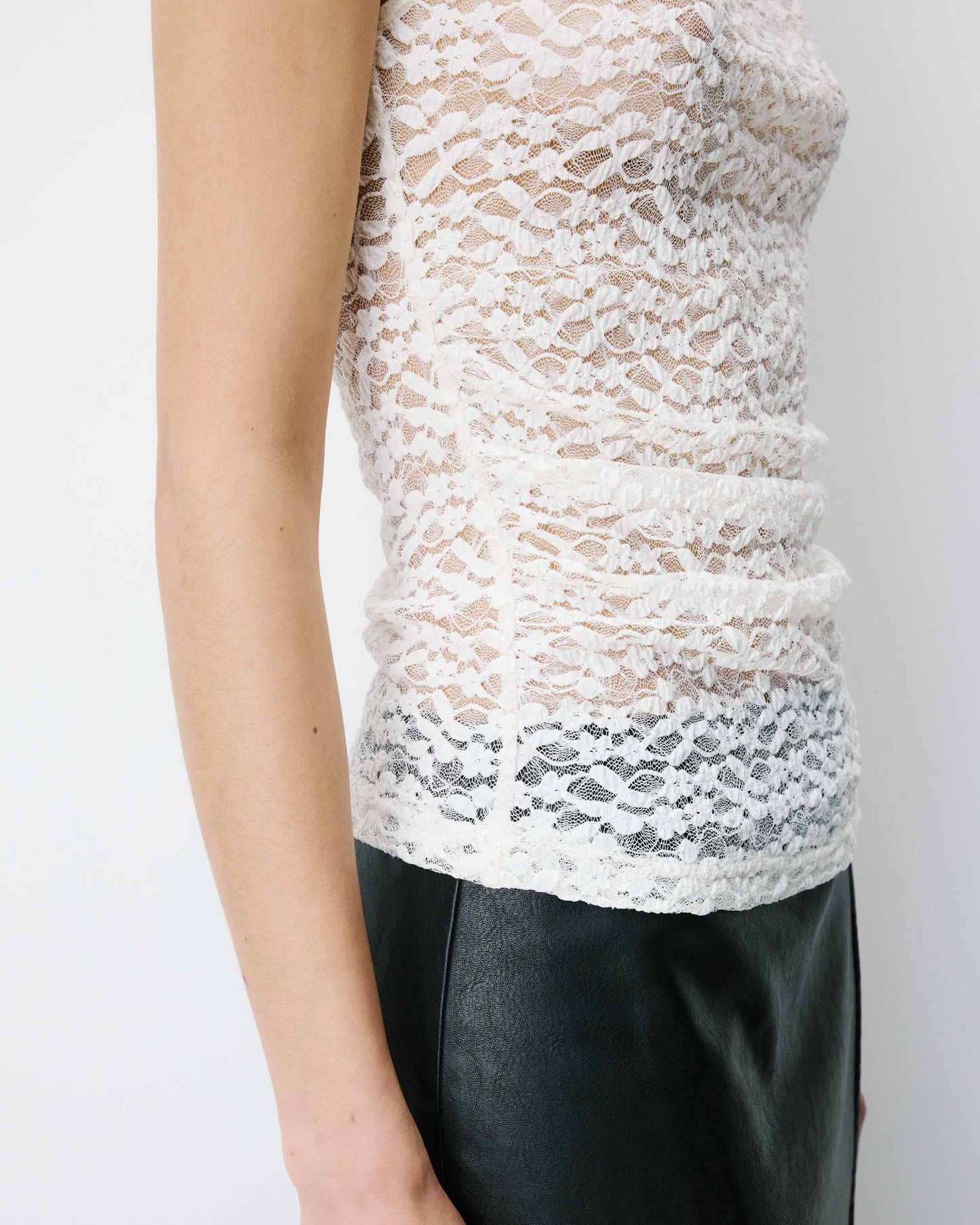 Avila Sleeveless Lace Top - Ecru