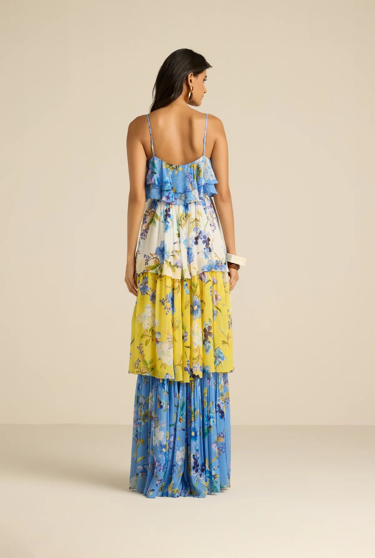 Ayka Tiered Maxi Dress - Multi