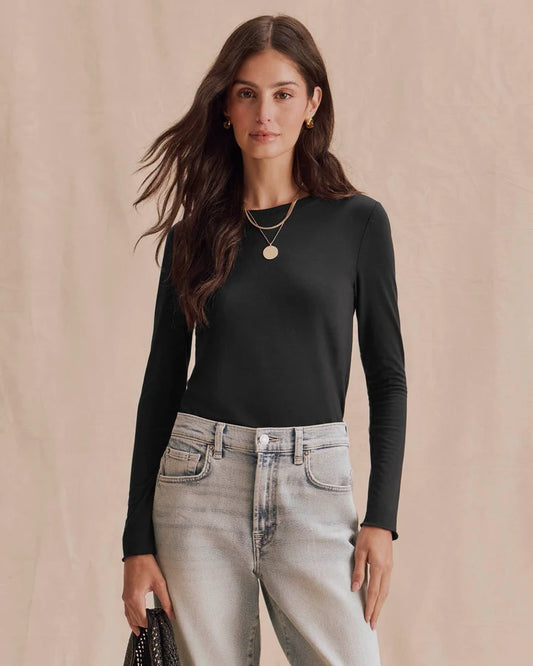 Bamboo Long Sleeve Tee - Black