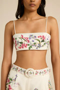 Anya Bandeau - Ivory Floral Print