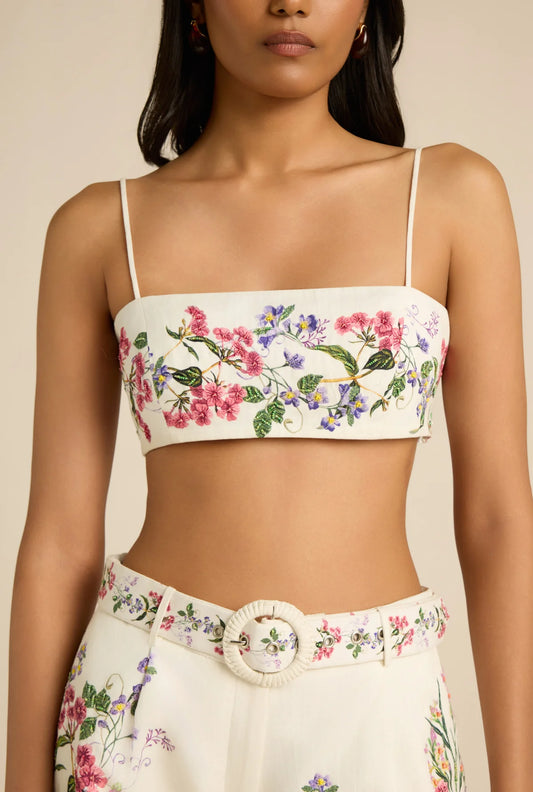 Anya Bandeau - Ivory Floral Print