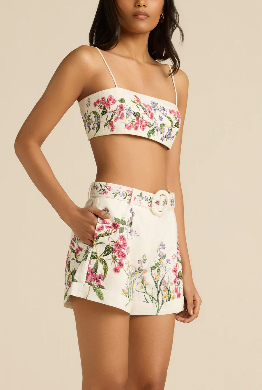 Anya Bandeau - Ivory Floral Print
