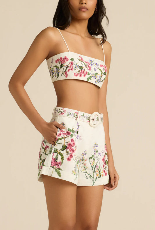 Anya Bandeau - Ivory Floral Print