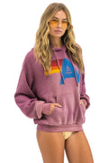 Vintage Logo Relaxed Pullover Hoodie - Faded Berry