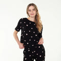 Sun Lover PJ Set - Black Hearts