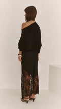 Solene Lace Skirt - Black