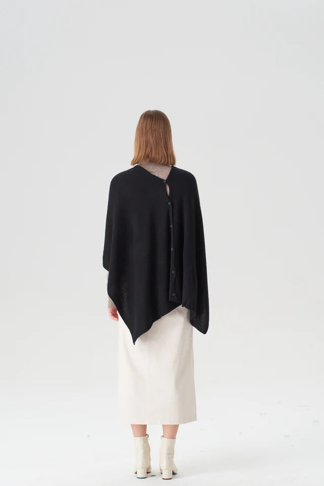Cashmere Topper -Black