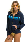 5 Stripe Hoodie - Navy / Blue