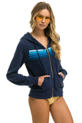 5 Stripe Hoodie - Navy / Blue