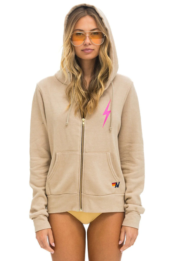 Bolt 2 Hoodie - Sand / Neon Pink