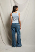 Blondie Rib Bra Friendly Tank - Powder Blue