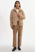 Brenna Sherpa Jacket - Beige