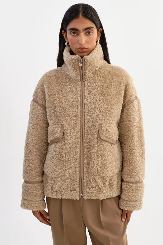 Brenna Sherpa Jacket - Beige