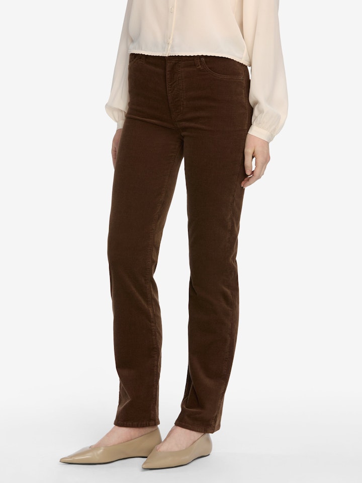 Le Sleek Straight Corduroy - Bitter Chocolate