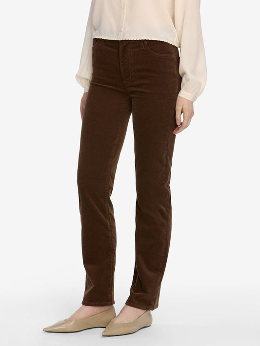 Le Sleek Straight Corduroy - Bitter Chocolate