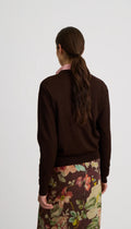 Boyfriend V-Neck Sweater - Tobacco