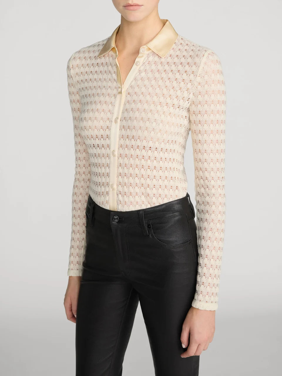 The Bubble Stitch Shirt - Cream