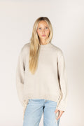 Buck Novelty Tassel Sweater - Bone