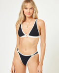 Caicos Bikini Bottom - Black / Cream