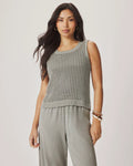 Camellia Knit Tank - Eucalyptus
