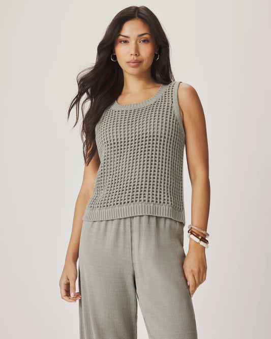 Camellia Knit Tank - Eucalyptus