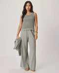 Camellia Knit Tank - Eucalyptus