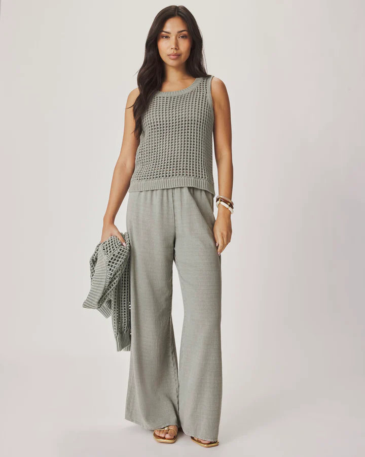 Camellia Knit Tank - Eucalyptus