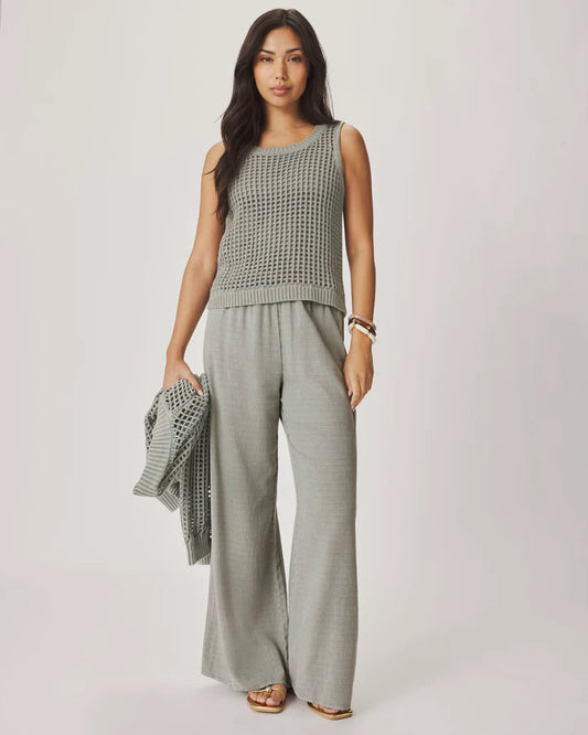 Camellia Knit Tank - Eucalyptus