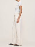 Casie Relaxed Wide Leg Mid Rise 31" Jeans - Crema