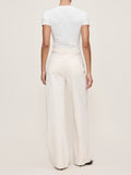 Casie Relaxed Wide Leg Mid Rise 31" Jeans - Crema