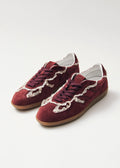 Crochet Burgundy Leather Sneakers