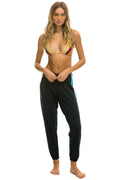 5 Stripe Sweatpants - Charcoal / Blue