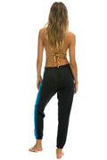 5 Stripe Sweatpants - Charcoal / Blue