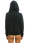 5 Stripe Hoodie - Charcoal / Blue