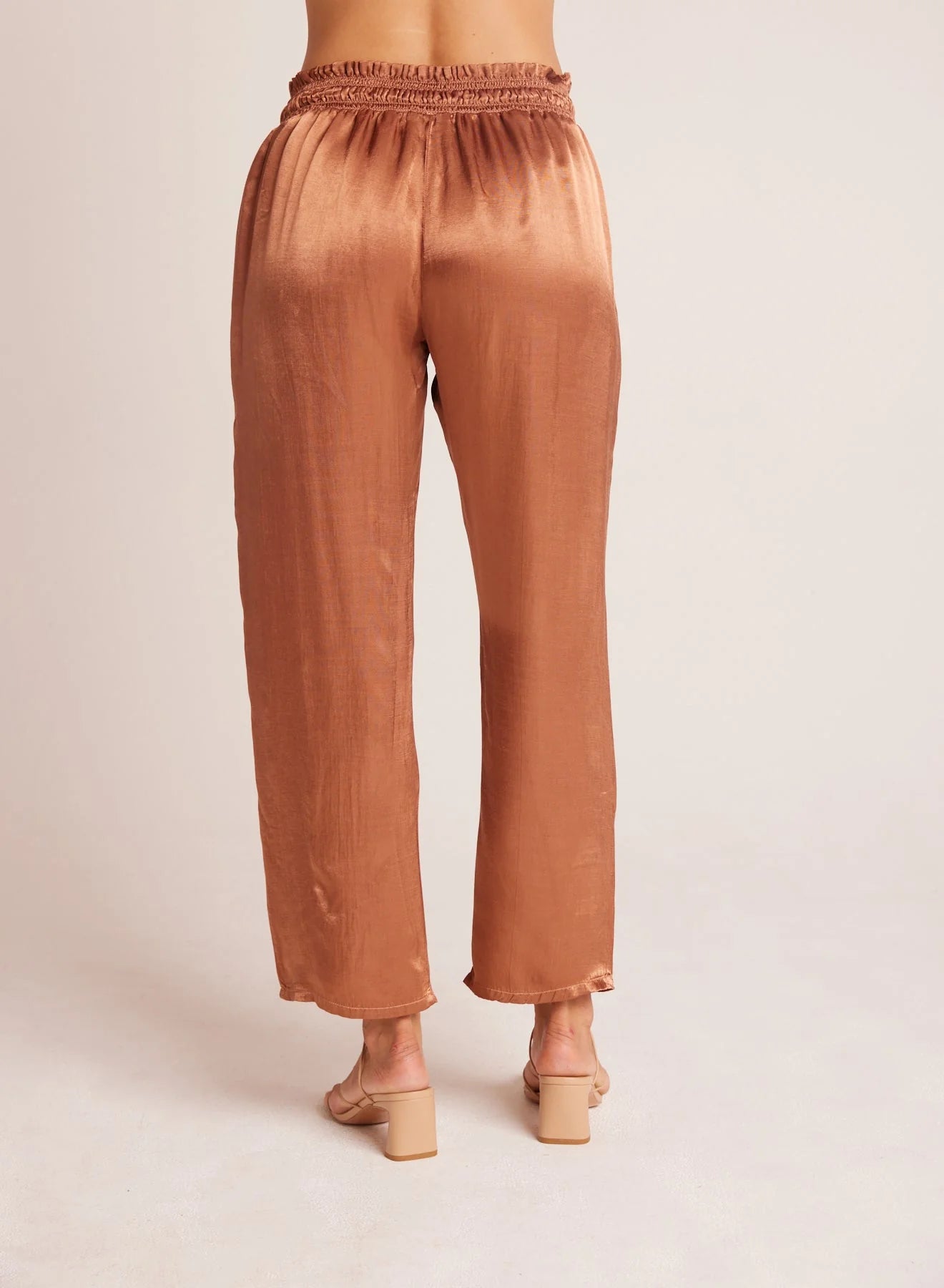 Smocked Waist Trouser - Curacao Coconut