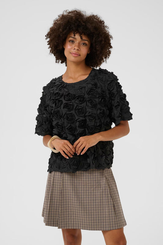 Cebrine Floral blouse - Black