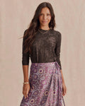Cecelia Floral Long Sleeve Tee - Java