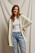 Celeste French Terry Cardigan - Oatmeal