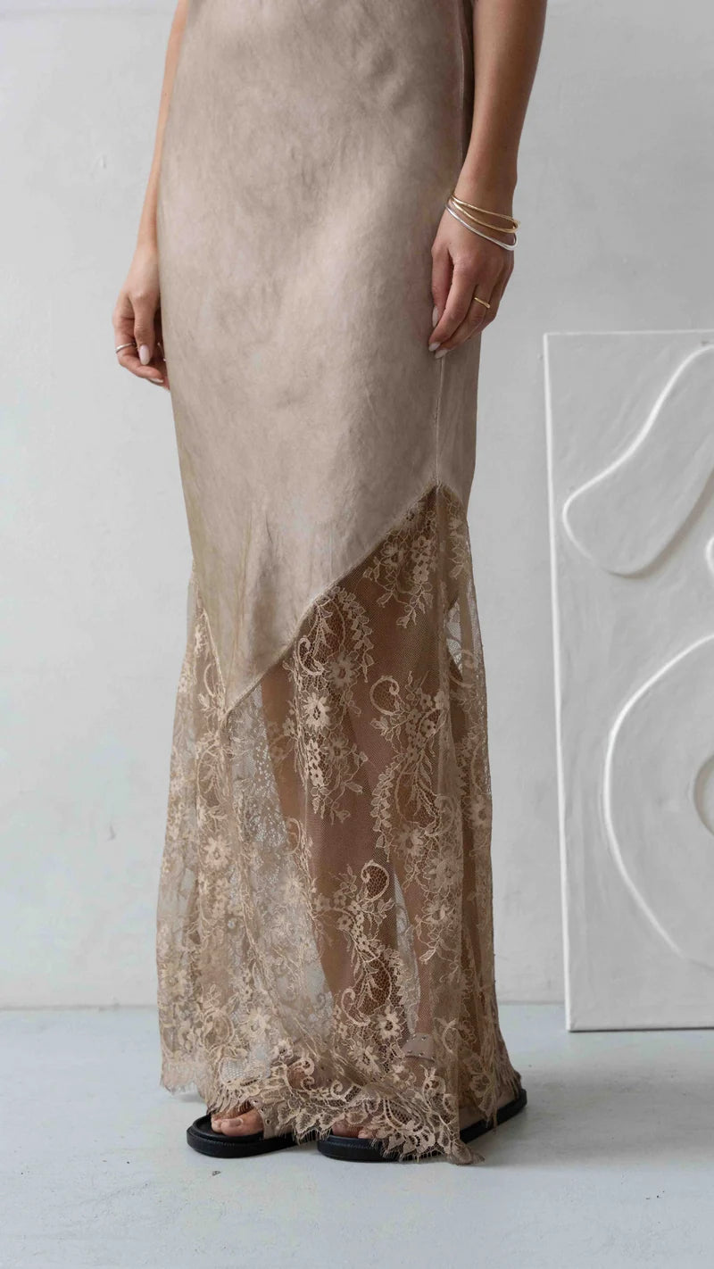 Solange Slip Dress - Sand