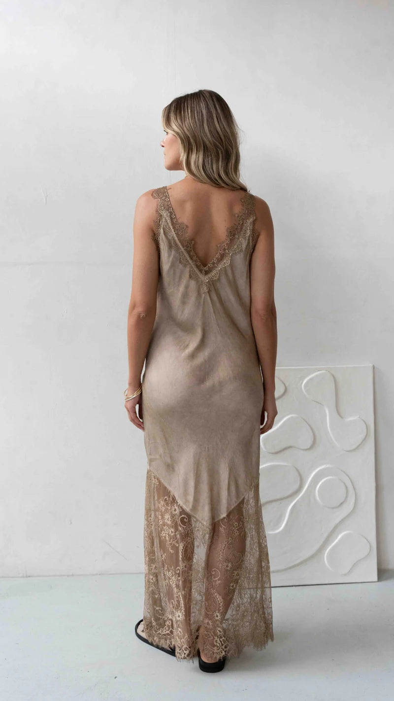 Solange Slip Dress - Sand
