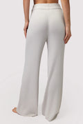 Chenille Wide Leg Pant - White Sand