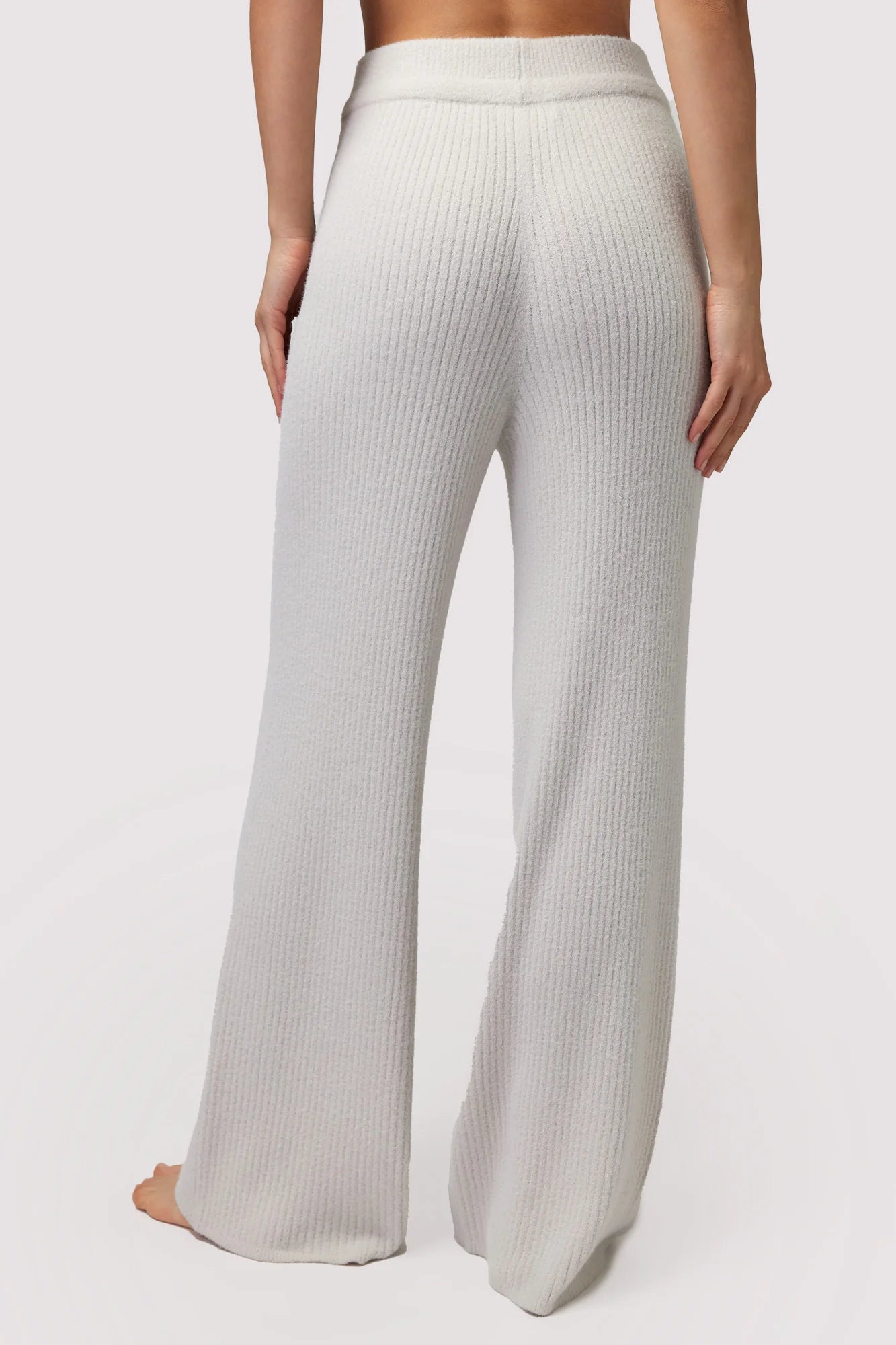 Chenille Wide Leg Pant - White Sand