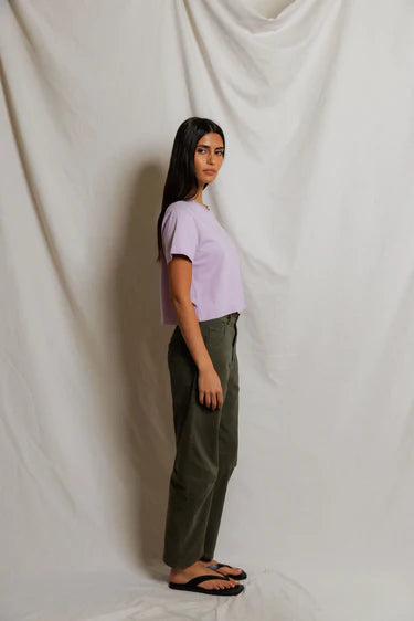 Cher Ringspun Cotton Crew Tee - Ultraviolet