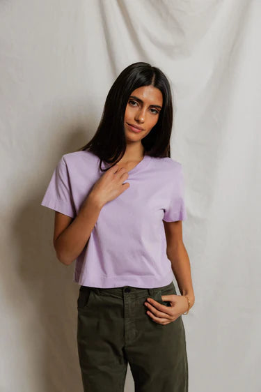 Cher Ringspun Cotton Crew Tee - Ultraviolet