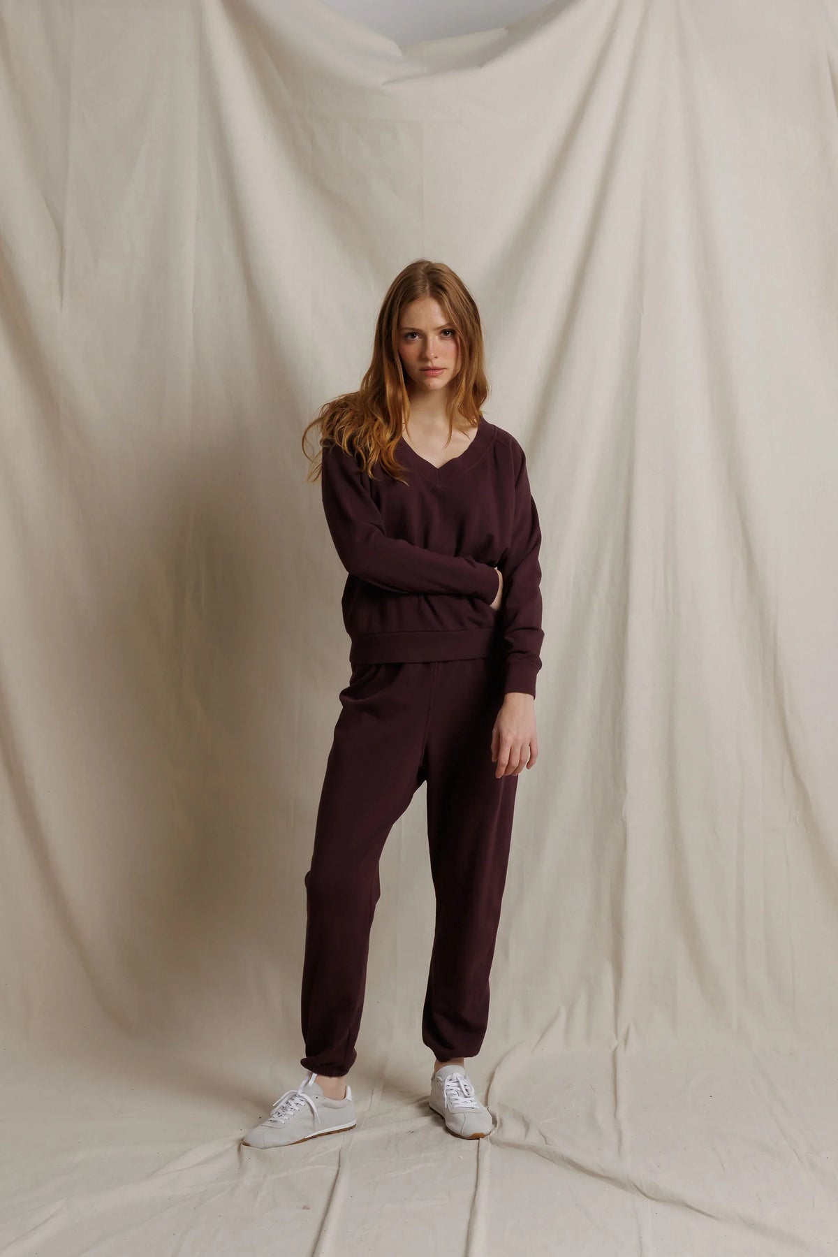 Johnny French Terry Easy Sweatpant - Cherry Lacquer