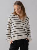 Chill Vibes Sweater - Chalk Black Stripe