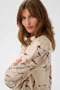 SLClero Shirt - Oatmeal Leaf Print