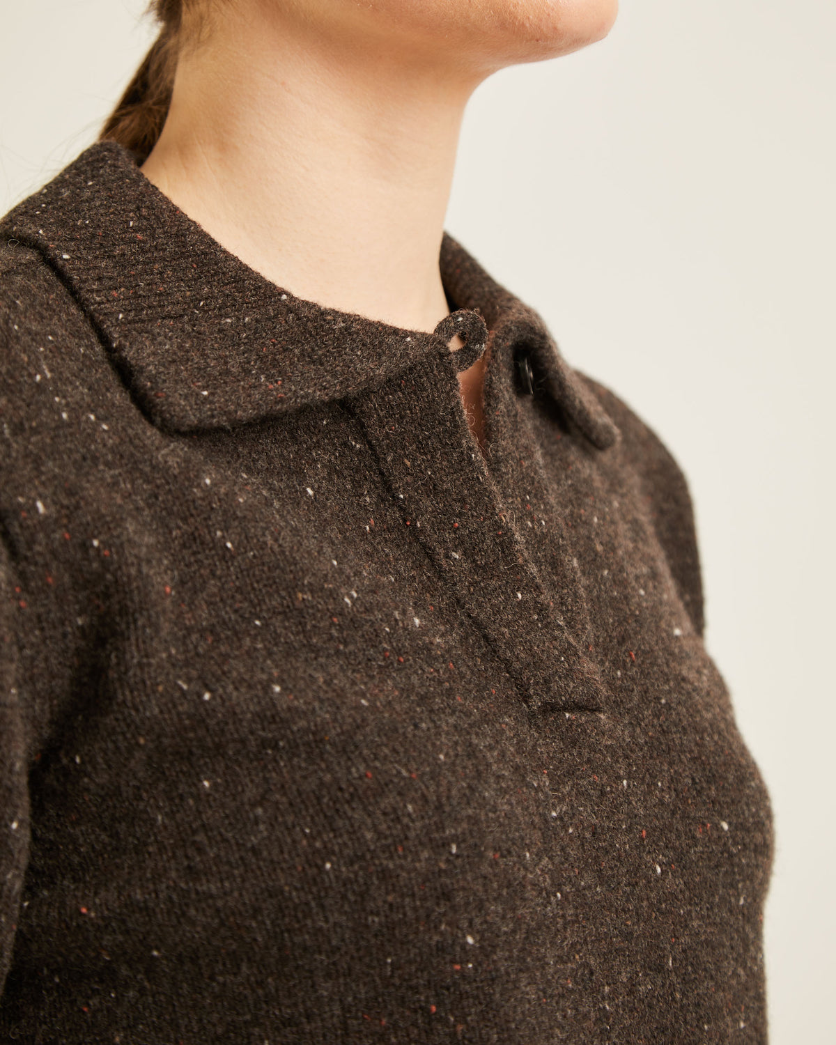 Clyde Sweater - Chocolate Donegal