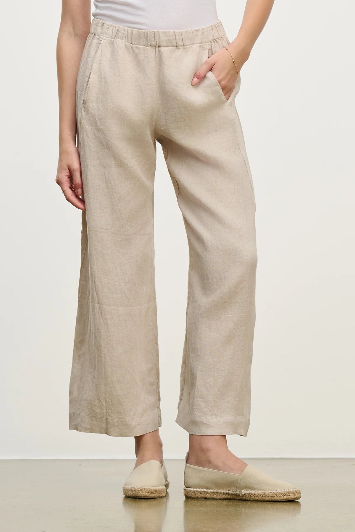 Lola Linen Straight Leg Pant - Cobble